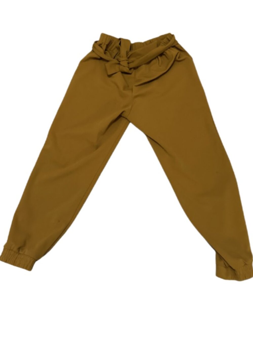 One by Charlotte Russe Tan Stretchy Tie Joggers